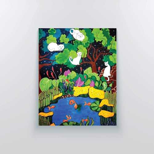 Cat Garden Canvas Print