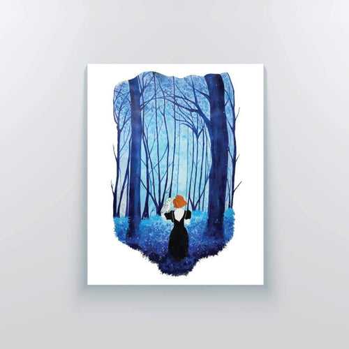 The Deep Blue Forest Canvas Print