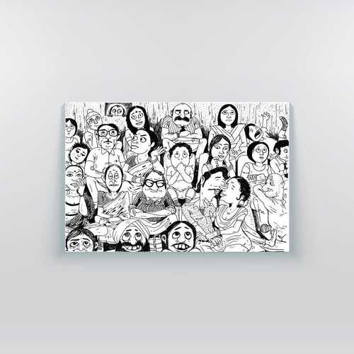 The Big Indian Family Canvas Print