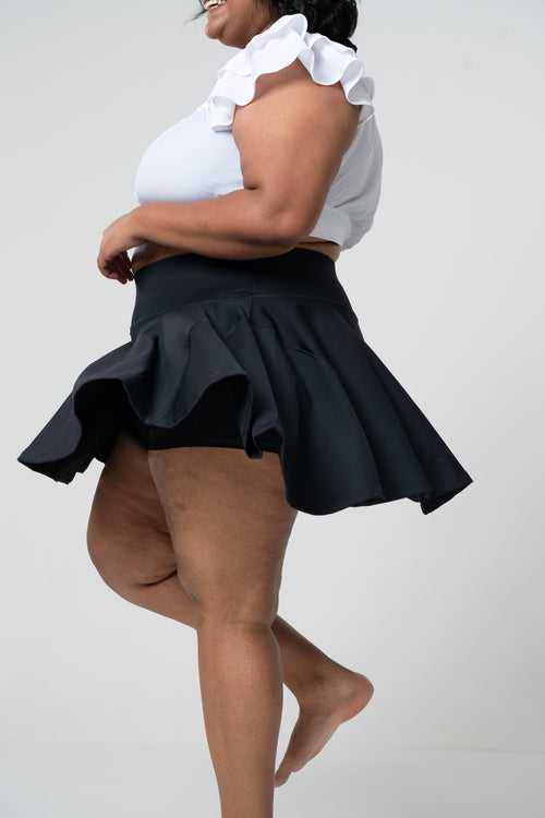 Flirty Flare Skorts: Black