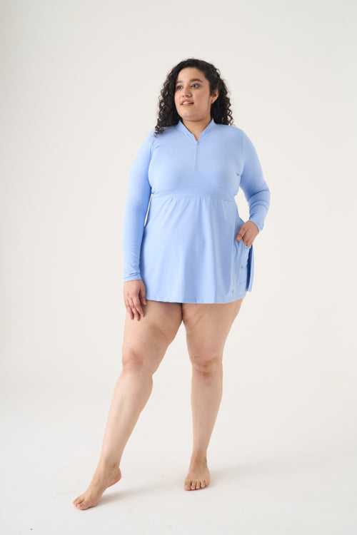 Surfside Swim Dress: Blue