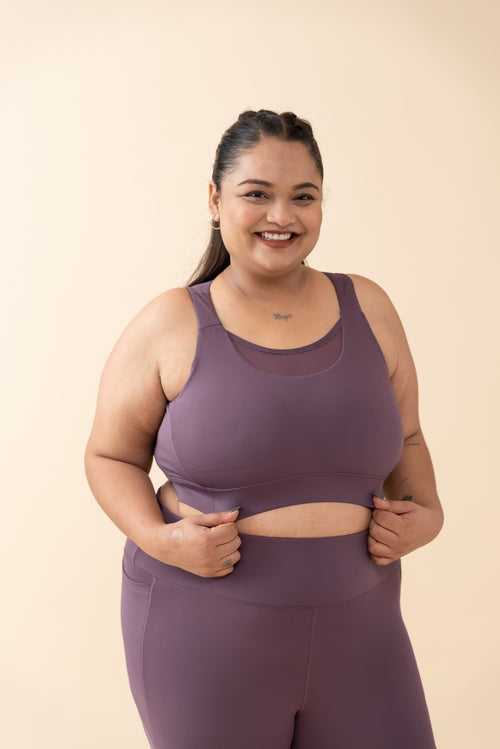 Vent it out Sports Bra: Purple Haze