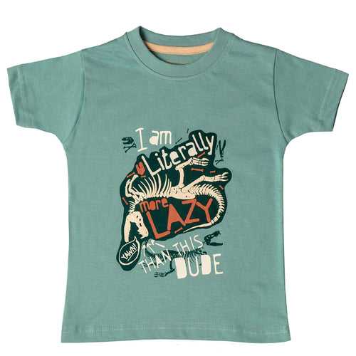 Boys Blue Dino Print T-shirt