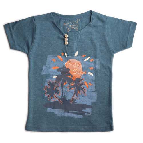 Boys Blue Sun Print T-shirt