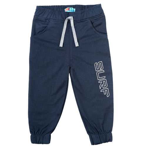 Boys Navy Blue Knit Joggers