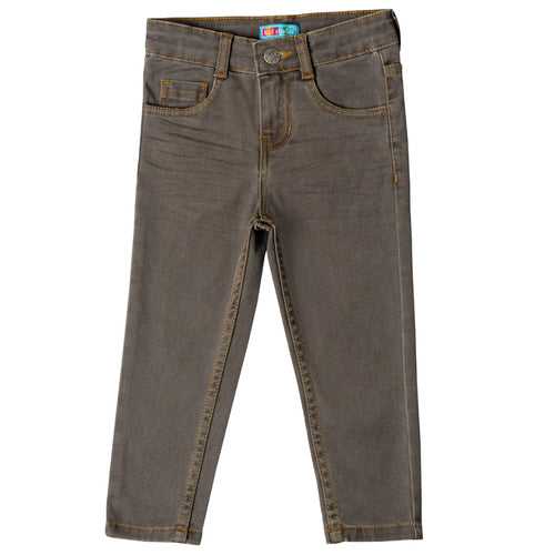 Boys Brown Slim Fit Stretch Chinos