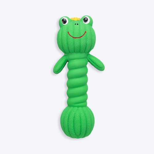 Trixie Dumbbell Frog With Sound Latex Squeaky Toy For Dog - 18 cm