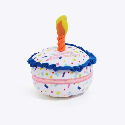 FOFOS Birthday Cake Squeaky Plush Toy For Dog - Multicolor