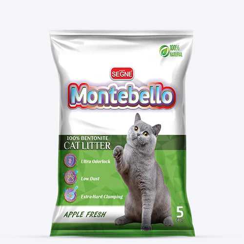 Segne Montebello 100% Natural Bentonite Cat Litter - Apple Fresh - 5 ltr