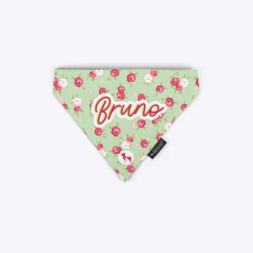 HUFT Pastel Petals Personalised Dog Bandana - Pastel Green