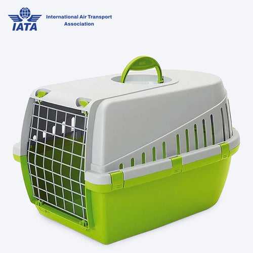 Savic Trotter 1 - Dog & Cat Carrier - Lemon Green - 19 x 13 x 12 inch - Holds up to 5 kg
