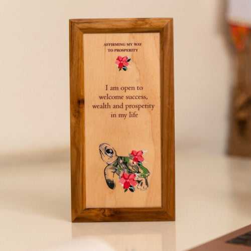 Prosperity- Affirmation Wooden Slab