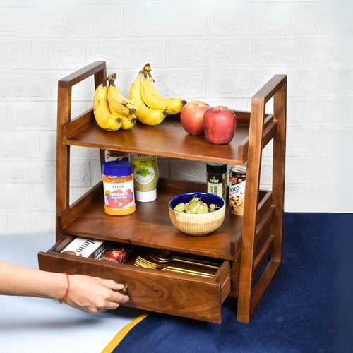 Versatile Wooden Organizer with Drawer