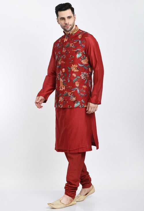 Kurta & Churidar set topped with a waist coat