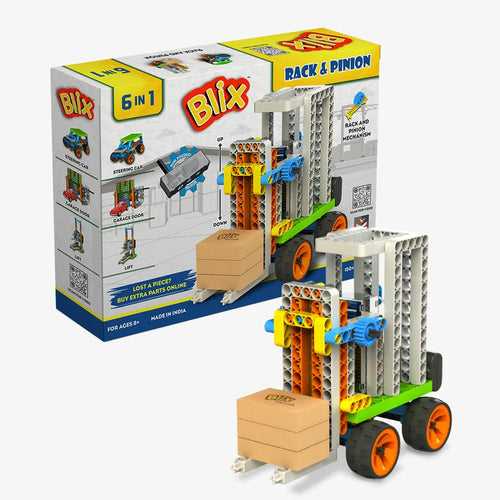 Blix 6 In 1 Rack & Pinion Mechanism Robotics For Kids (150+ Pieces)