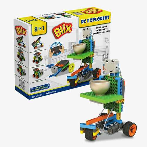 Blix RC Explorers 8 In 1 Models Remote Controlled Toys (120+ Pieces)