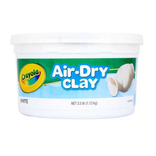 Crayola White Air Dry Clay, 2.5 lb Resealable Bucket