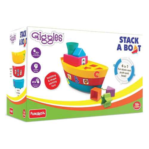 Giggles Stack A Boat 2 In 1 Pull Along Toy