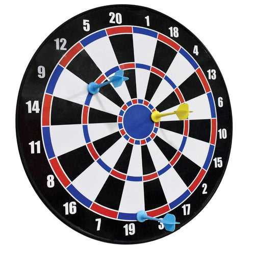 IToys Round Shaped Magnetic Dart Board with 6 Darts -Multicolor