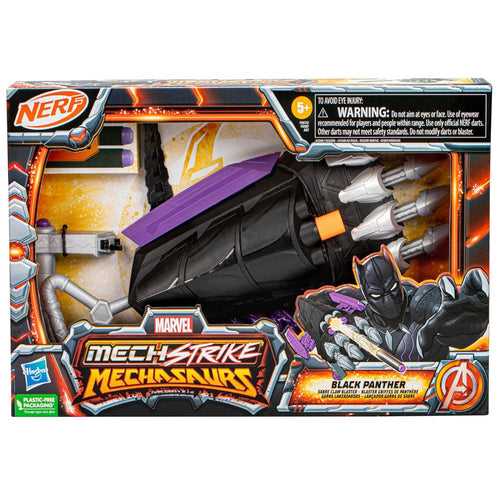 Nerf Marvel Mech Strike Mechasaurs Black Panther Sabre Claw Blaster