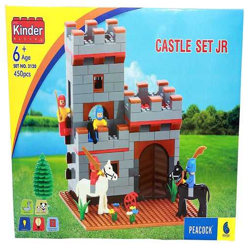 Peacock Castle Junior Kinder Blocks Set (450 Pieces)