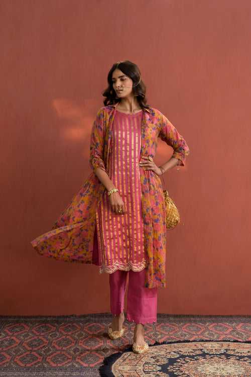 GULbahar- kurta, overlay and pant