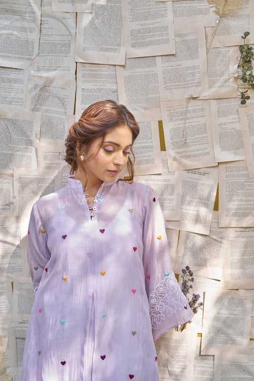 THE LILAC LOVE LETTER - SET OF 2 ( kurta with pants)