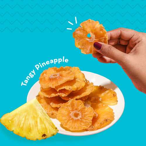 Tangy Pineapple Bytes | Sun-dried Pineapple Snack | 100% Natural | 150gms