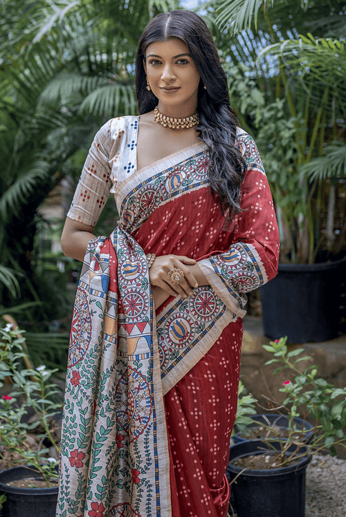 Abhavya - Maroon (SAREE)