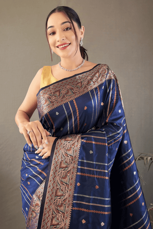 Nidhi - Navy Blue (SAREE)