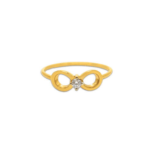 Mini Solitaire Infinity Ring