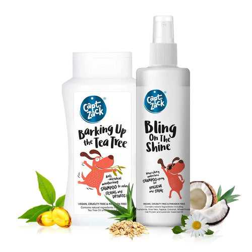 Barking Up The Tea Tree Shampoo-200ml + Bling On The Shine Waterless Shampoo-250ml