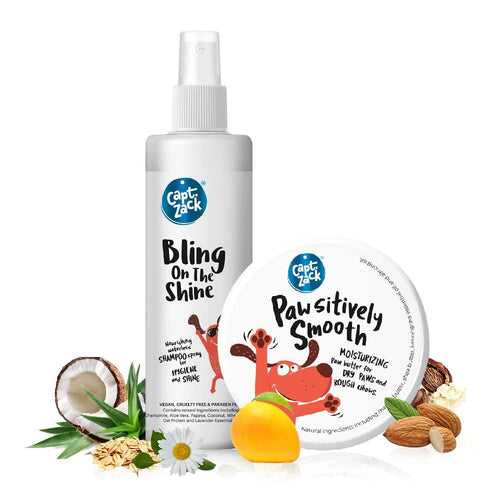 Bling on The Shine Dry Shampoo, 250 ml + Pawsitively Smooth Paw Butter-100g