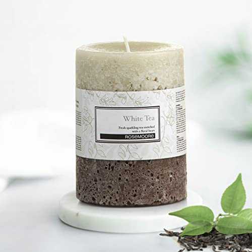 Rosemoore White Tea Scented Pillar Candle