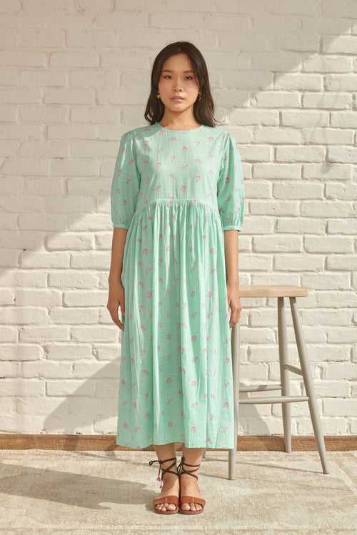 Blue Aster Midi Dress