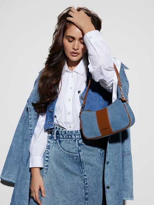 Bella Denim Shoulder Bag