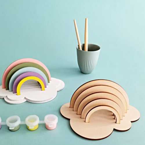 Unfinished Wooden Flower Cutouts Craft Kits