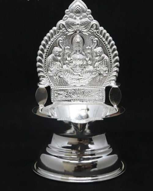 Tres Silver Plated Lakshmi Diya