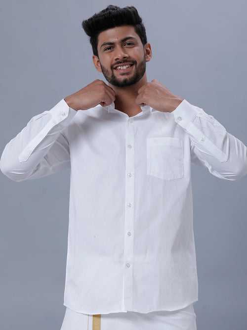 Mens Cotton White Shirt Unicorn 10