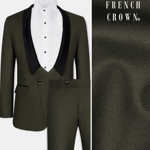 Birch Green Wool Rich Tuxedo Designer Suit