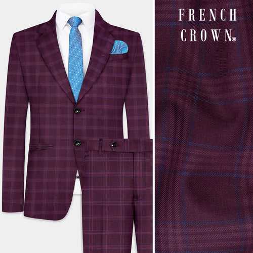 Eclipse Wine Plaid Suit