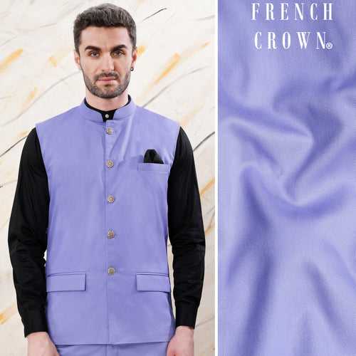 Chetwode Purple Premium Cotton Nehru Jacket