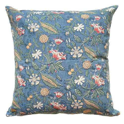 Powder blue Blossom Cushion Cover