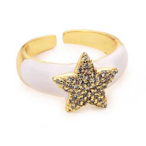 Star Fish Ring (White)