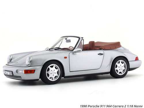 1990 Porsche 911 964 Carrera 2 silver 1:18 Norev diecast Scale Model collectible