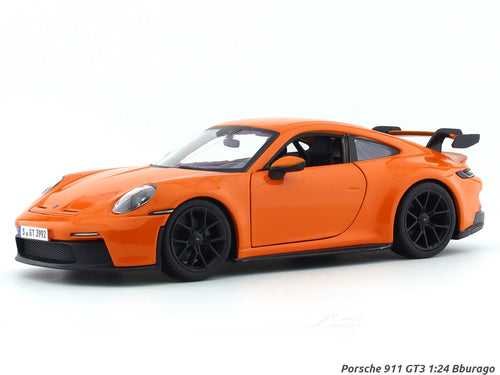 Porsche 911 GT3 Orange 1:24 Bburago licensed diecast Scale Model car