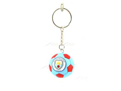 Manchester City football white keyring / keychain