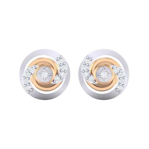 18Kt Gold Natural Diamond Stud Earring