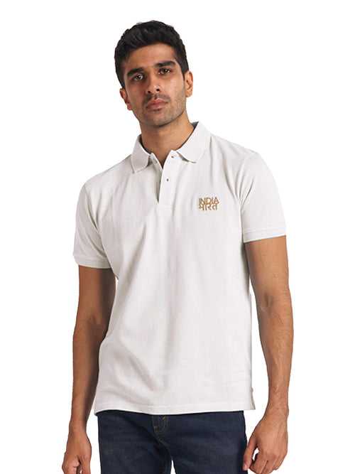 Bharat-India Polo Shirt - White