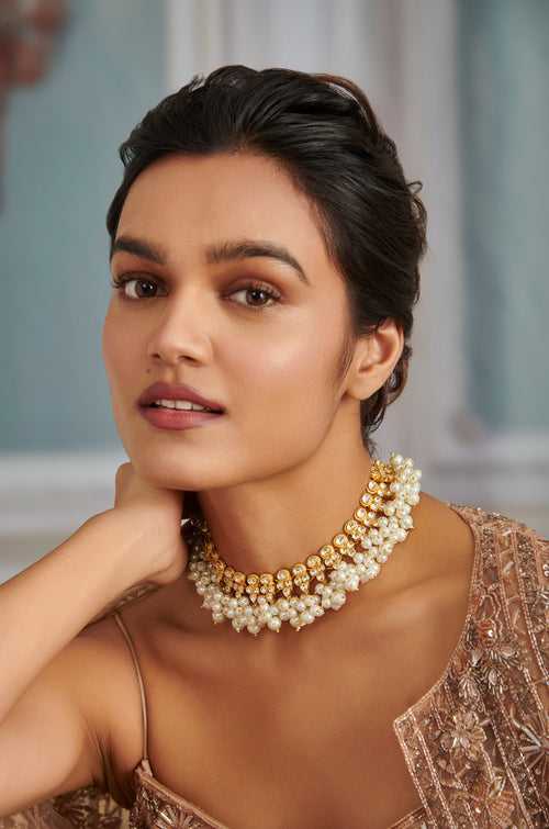 Isha Kundan And Pearls Necklace